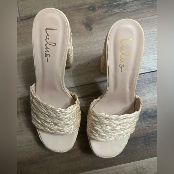 Lulus Raffia Platform Sandals - Picture 3 of 5